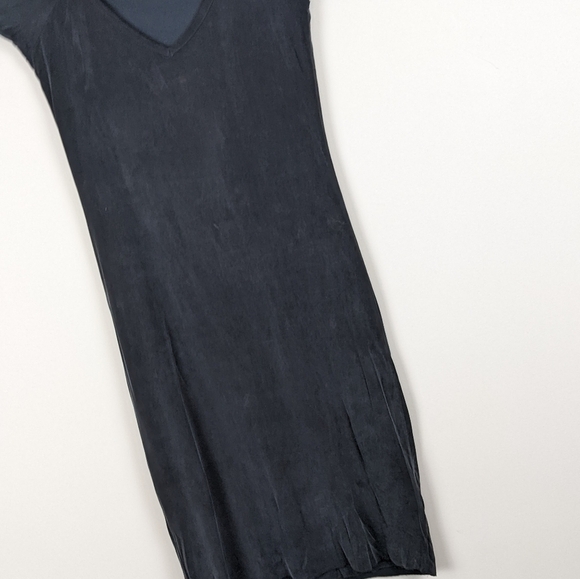 ALL Saints 100% Silk Black Mini Dress XS - Picture 9 of 14